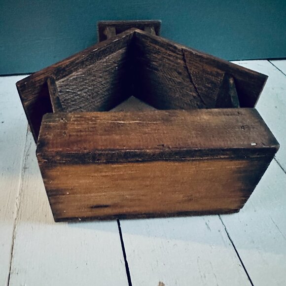 Vintage Wooden Church Display House Christmas Church Farmhouse Decor Handmade - Picture 9 of 9